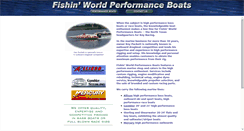 Desktop Screenshot of fishinworldperformanceboats.com